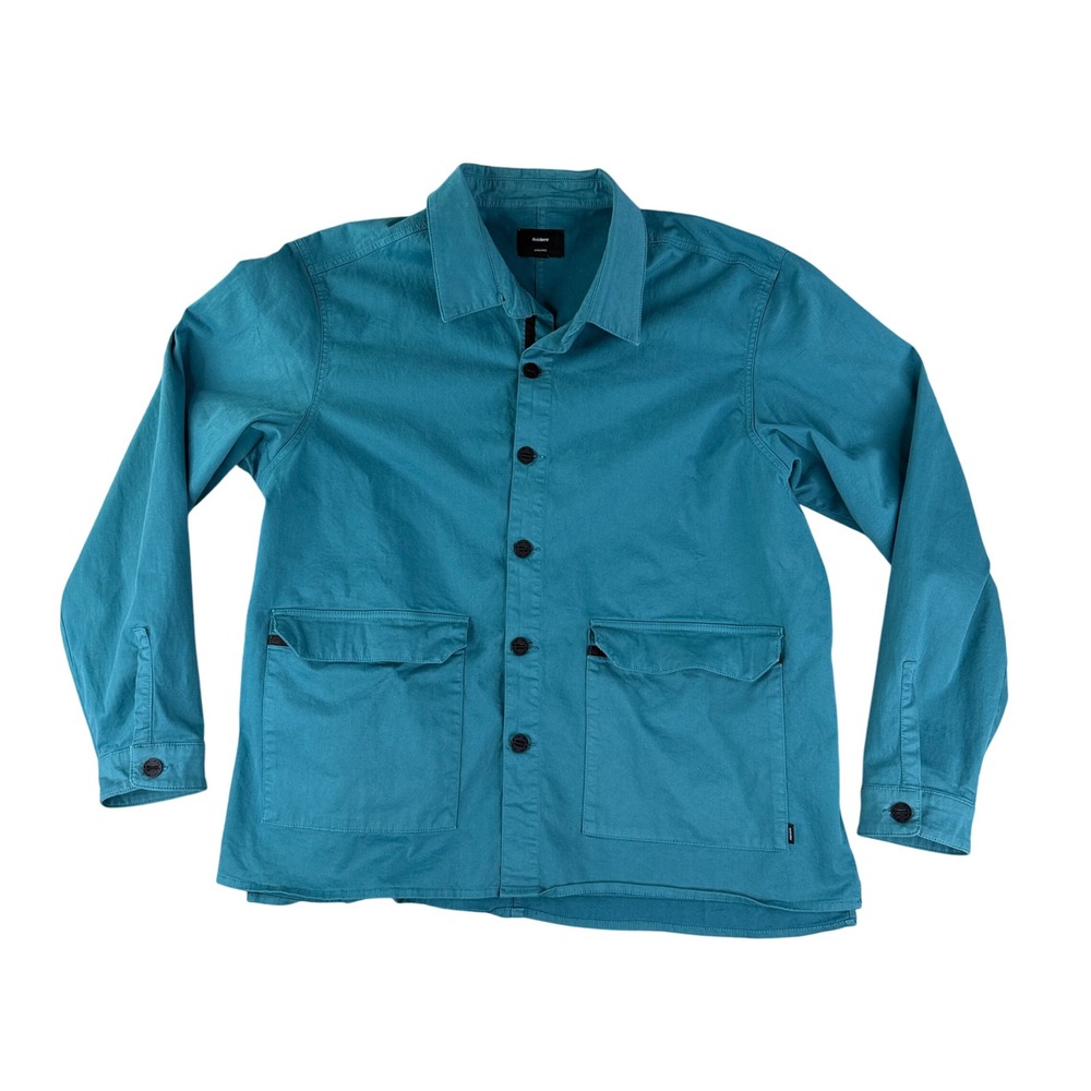 Finisterre  Work Utility Jacket Men's XXL Teal Organic Cotton Elastane Portugal